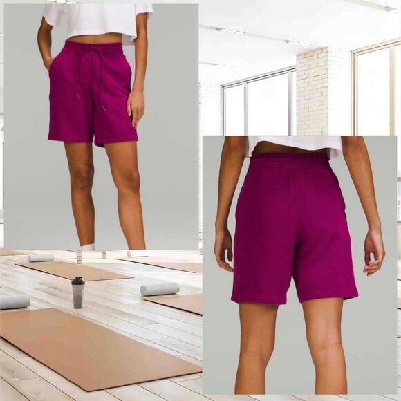 Lululemon Loungeful High-Rise Short 7" Magenta Purple size 0 NWT shorts - Picture 2 of 7